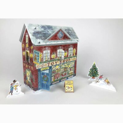 Standing view of advent calendar Toy Shop, by Emily Sutton