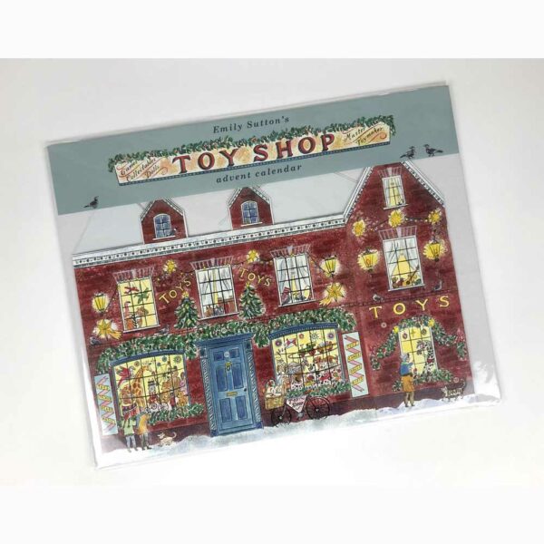 Wrapped view of advent calendar Toy Shop, by Emily Sutton
