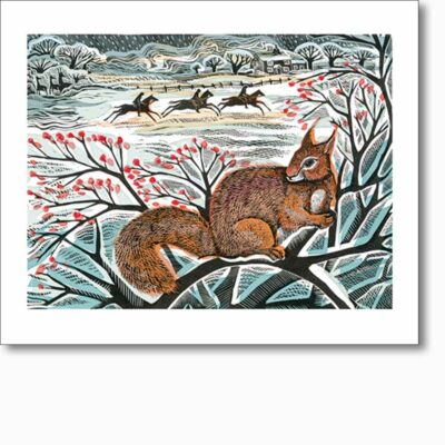 Greetings card 'A Winter's Tail' by Angela Harding