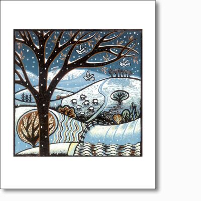 Greetings card 'Snow on the Hills' by Diana Croft