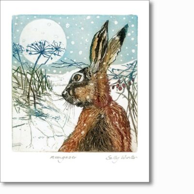 Greetings card 'Moongazer' by Sally Winter
