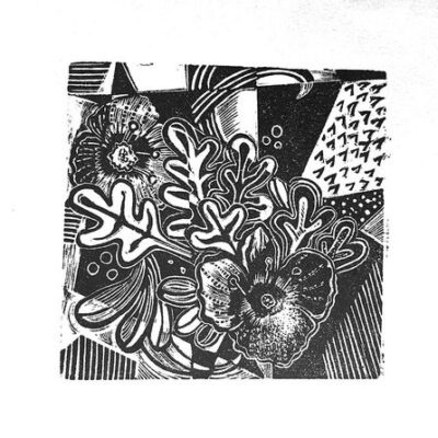 Wood Engraving 'Flowers' by Lyn May