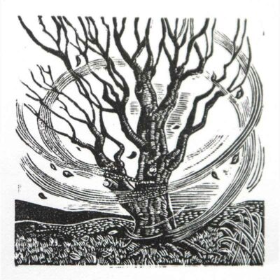 Wood Engraving 'Autumn Winds' by Lyn May