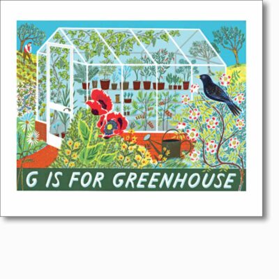 Greetings card 'G is for Greenhouse' by Emily Sutton