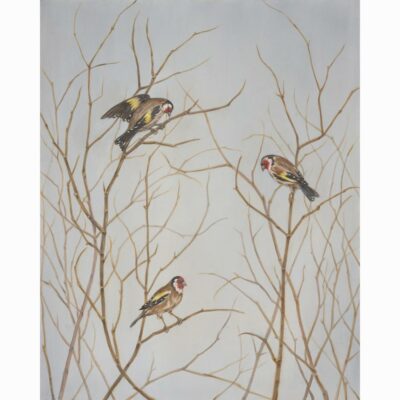 Oil on canvas painting 'Goldfinch Charm' by Bella Bigsby