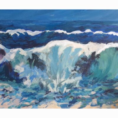 Acrylic on Canvas 'She Will Come Ashore' by Mary Blue